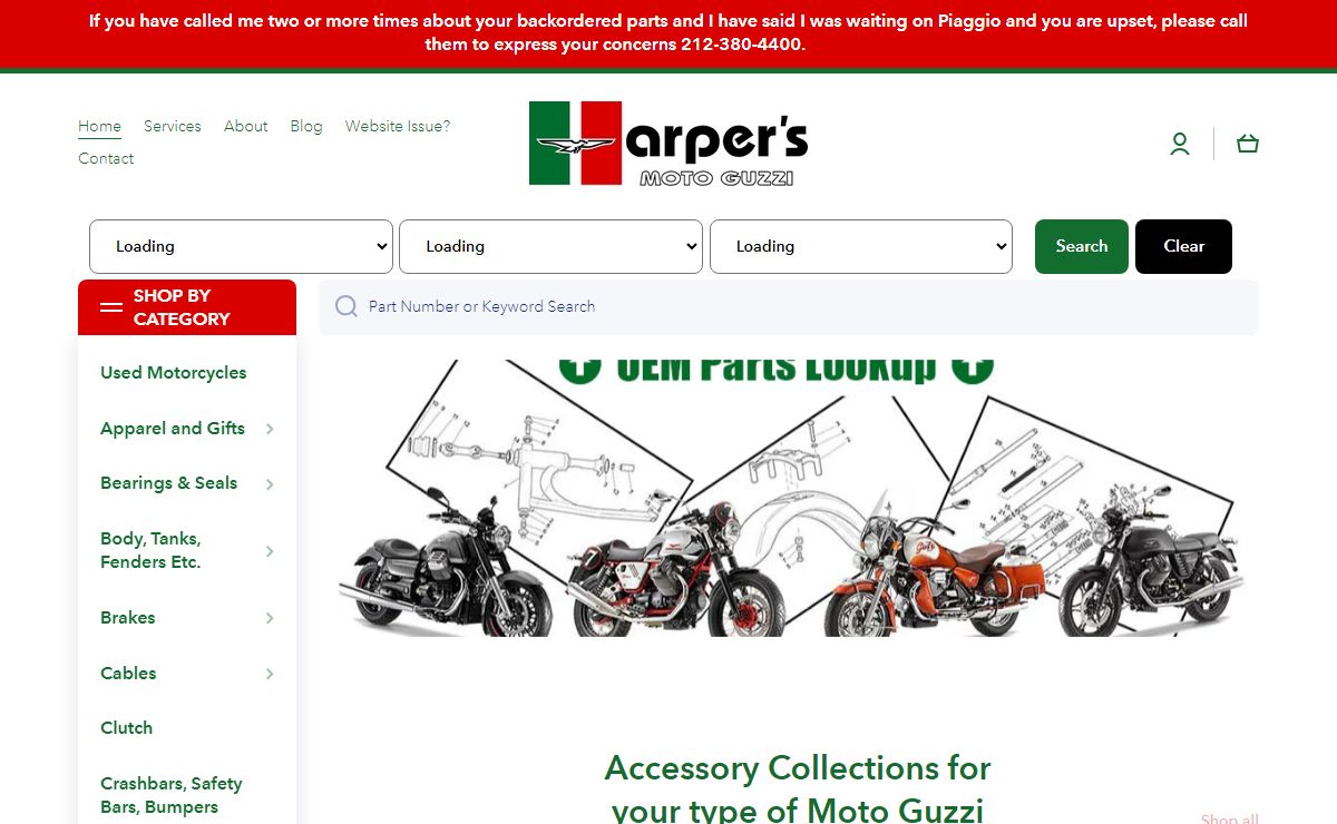 Moto Guzzi Motorcycle Parts, Accessories and Quality Service – Harper Moto