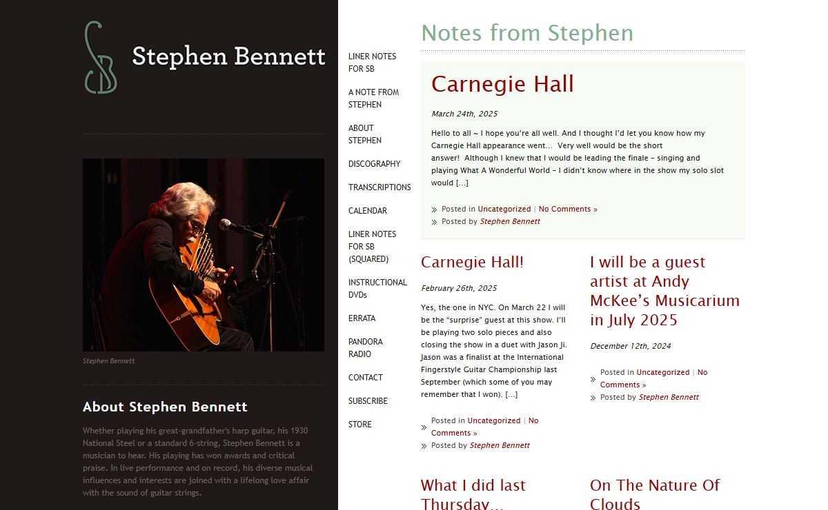 Stephen Bennett - Official Website