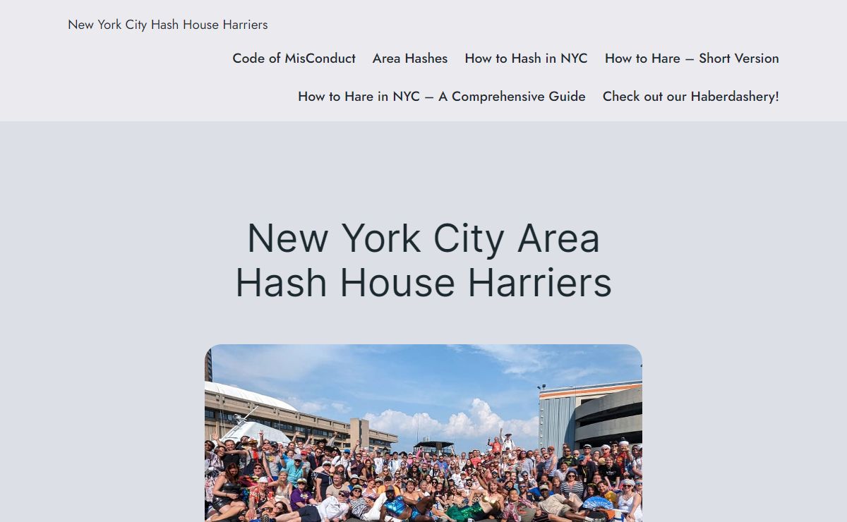 New York City Hash House Harriers – On-On!