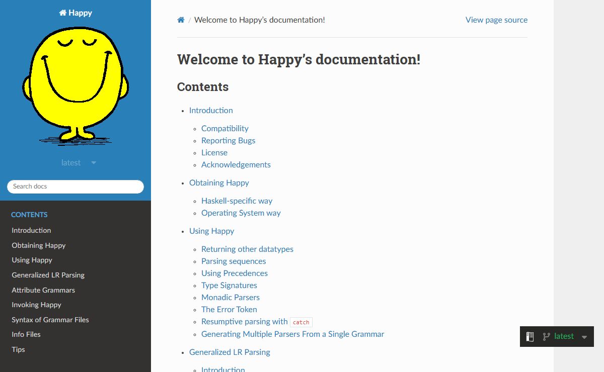 Welcome to Happy’s documentation! — Happy documentation