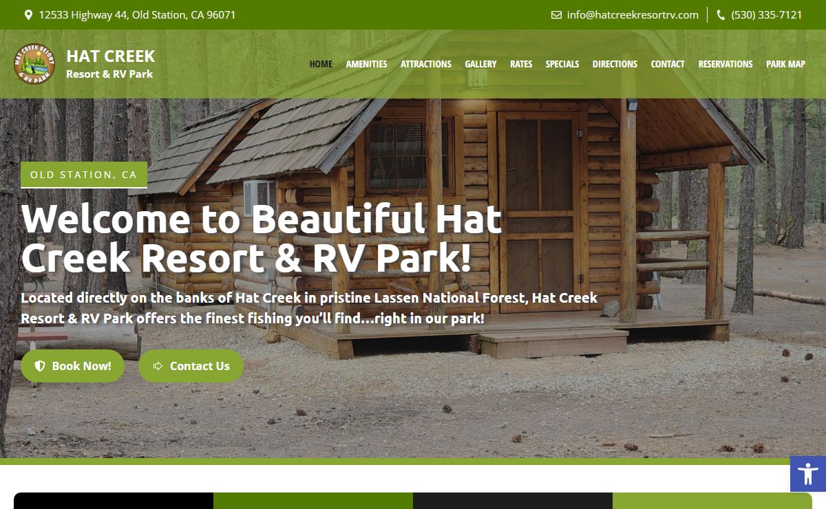 Hat Creek Resort and RV Park - Old Station CA - Lassen Forest