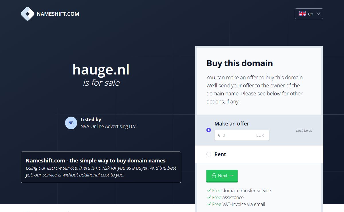 hauge.nl is for sale