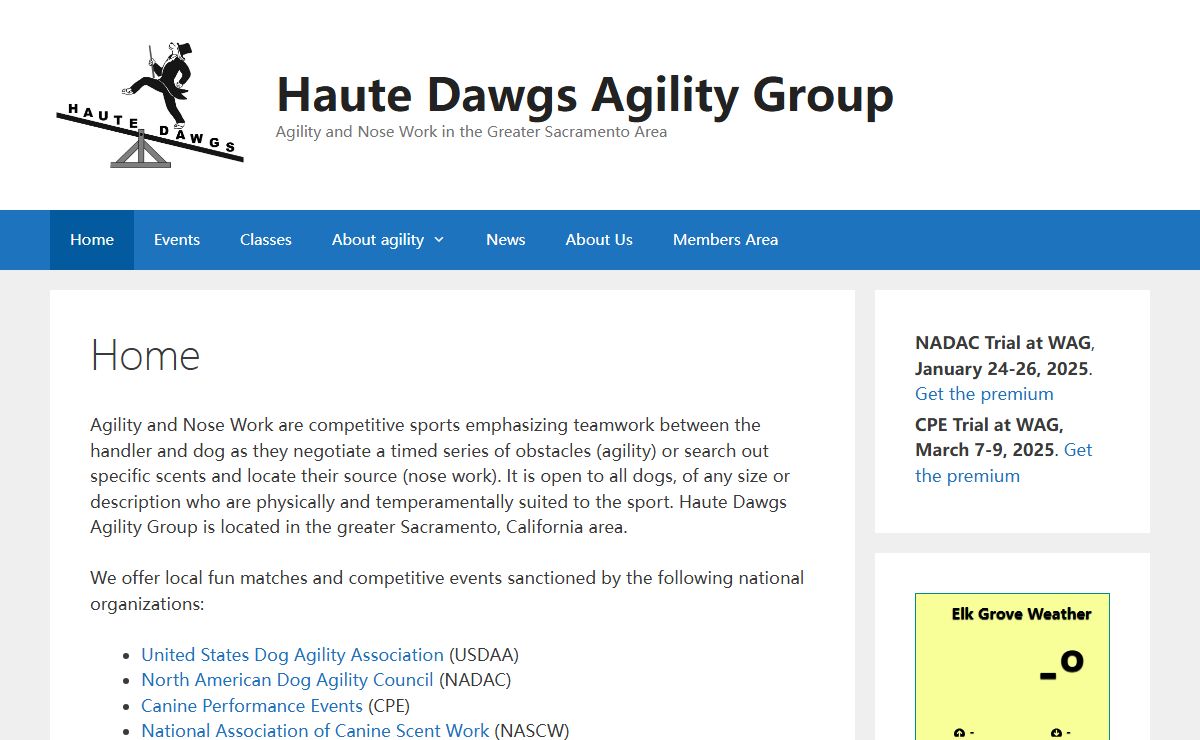 Haute Dawgs Agility Group – Agility and Nose Work in the Greater Sacramento Area