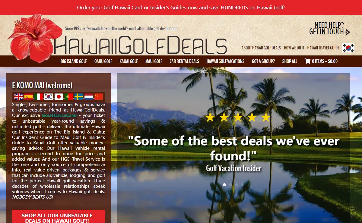 Hawaii Golf Deals - Golf for as low as $26 per person!