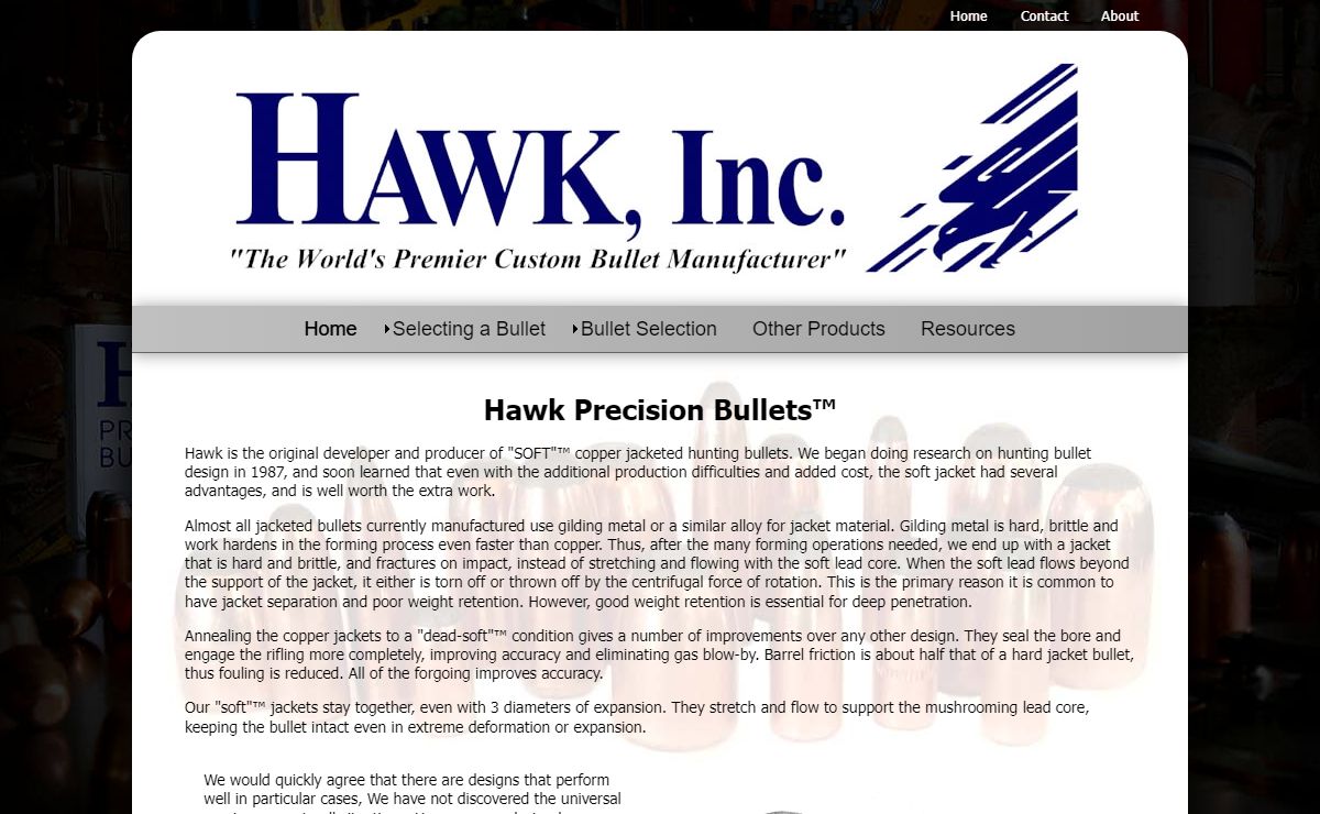 Hawk Bullets: The World's Premier Custom Bullet Manufacturer | Hawk Incorporated