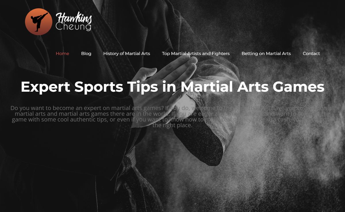 Martial Art Sports and Betting Masters | Hawkins Cheung