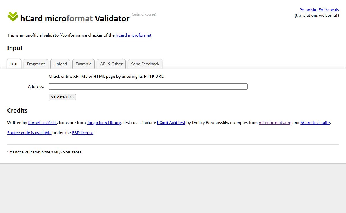 hCard Validator