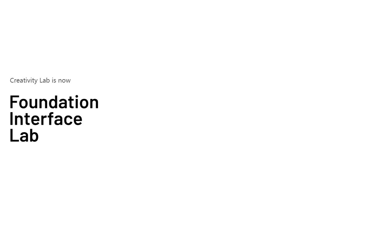 Foundation Interface Lab
