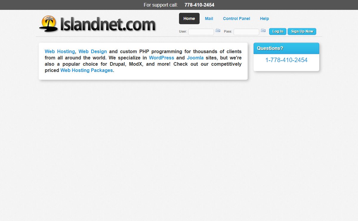 Home - Web Hosting, Web Design, Programming : Islandnet.com