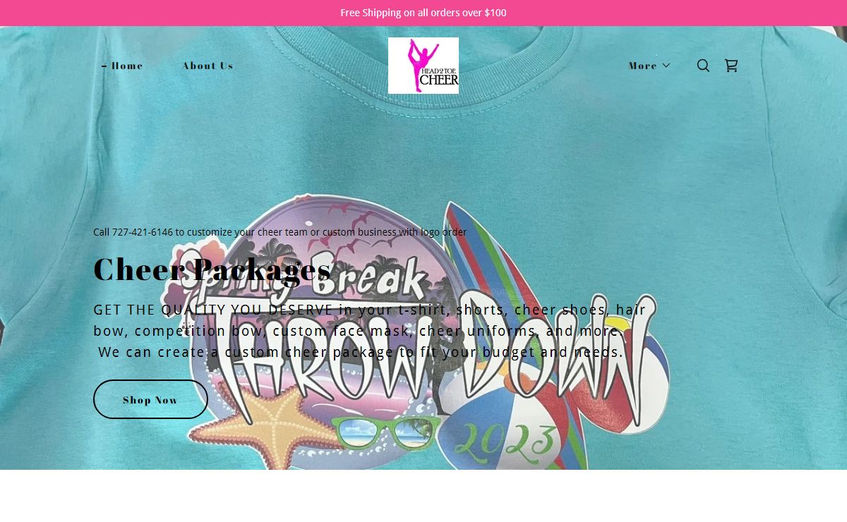Head 2 Toe Cheer - Face Masks, Cheerleading Packages