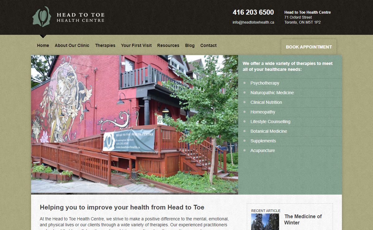 Improve your health from Head to Toe in Kensington Market, Toronto