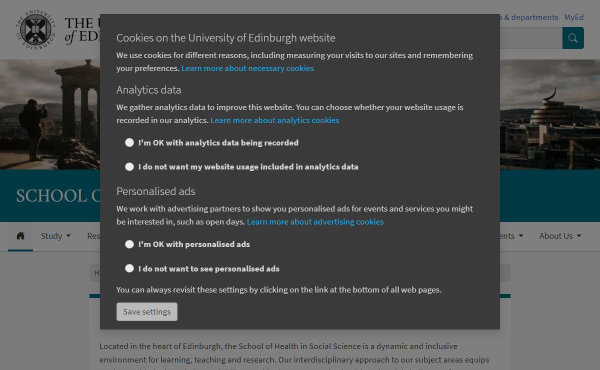 School of Health in Social Science | Health in Social Sciences
