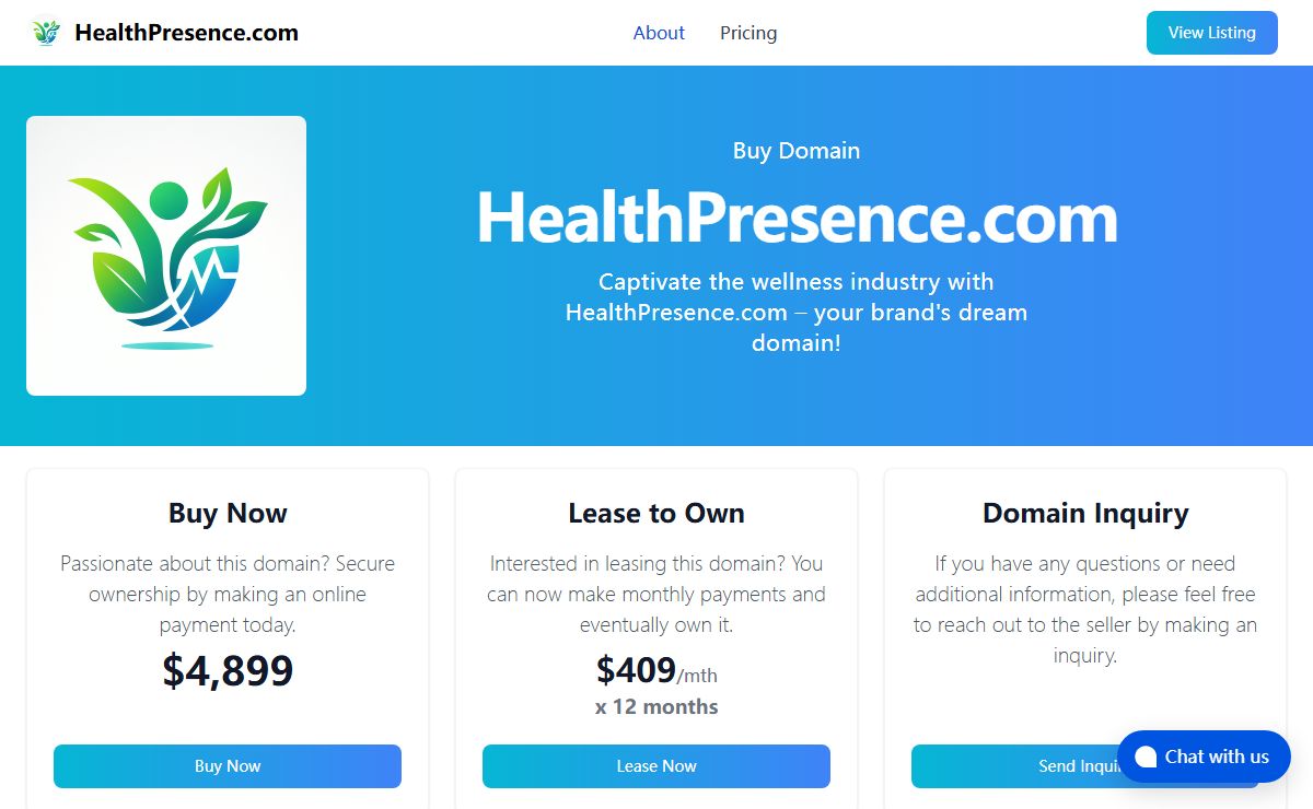 Buy HealthPresence.com – Your Gateway to Wellness Success