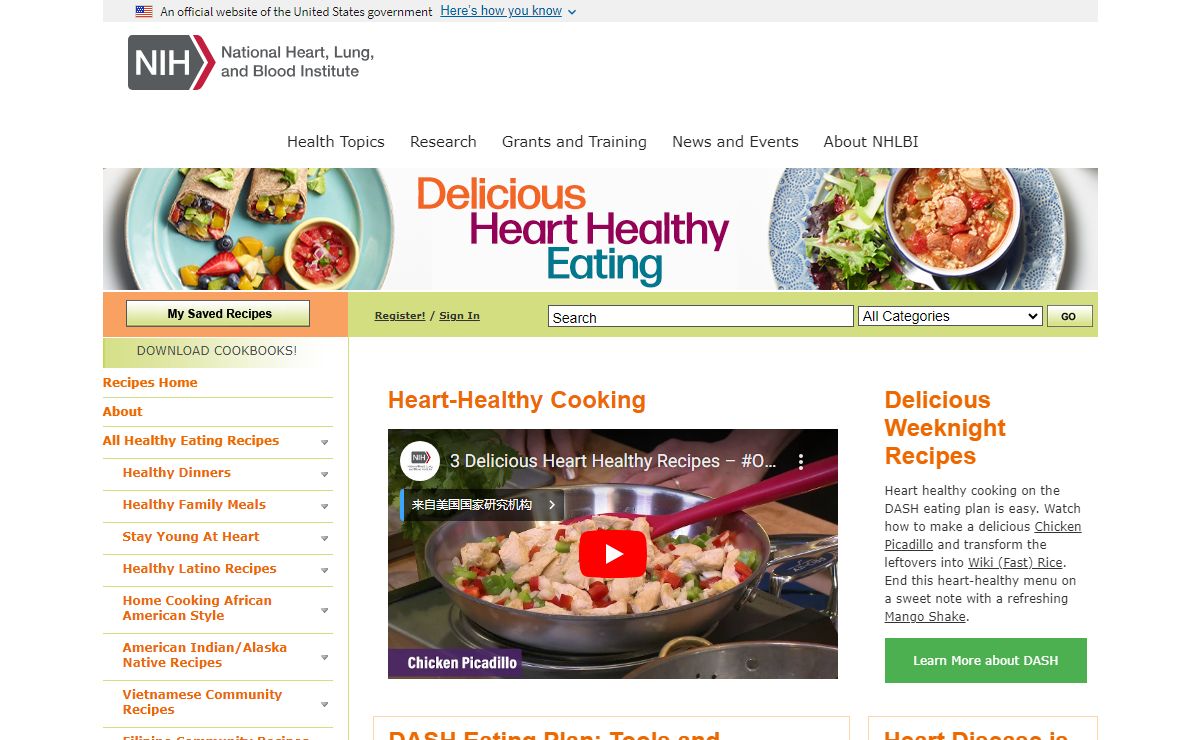 NHLBI Deliciously Healthy Eating Recipes