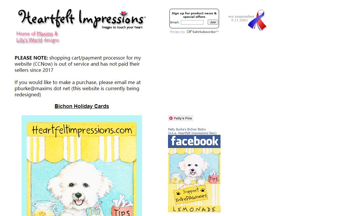 Bichon Frise Gifts and Cards Maxims and Lilly's World designs by Patty Burke from Heartfelt Impressions