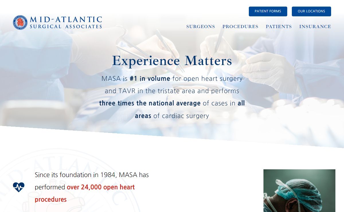 #1 for Heart Surgery in NJ and NY: Mid-Atlantic Surgical Associates