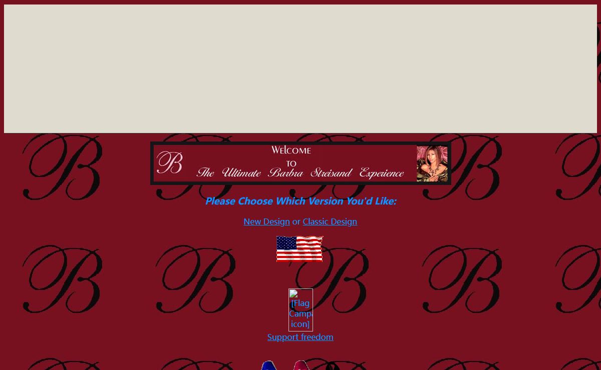 The Ultimate Barbra Streisand Experience Welcome Page