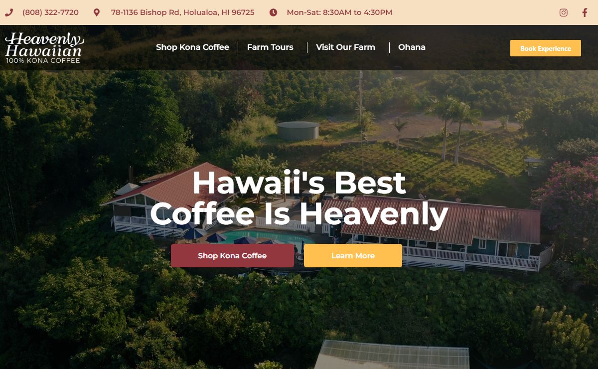 Heavenly Hawaiian Kona Coffee Farm Tours