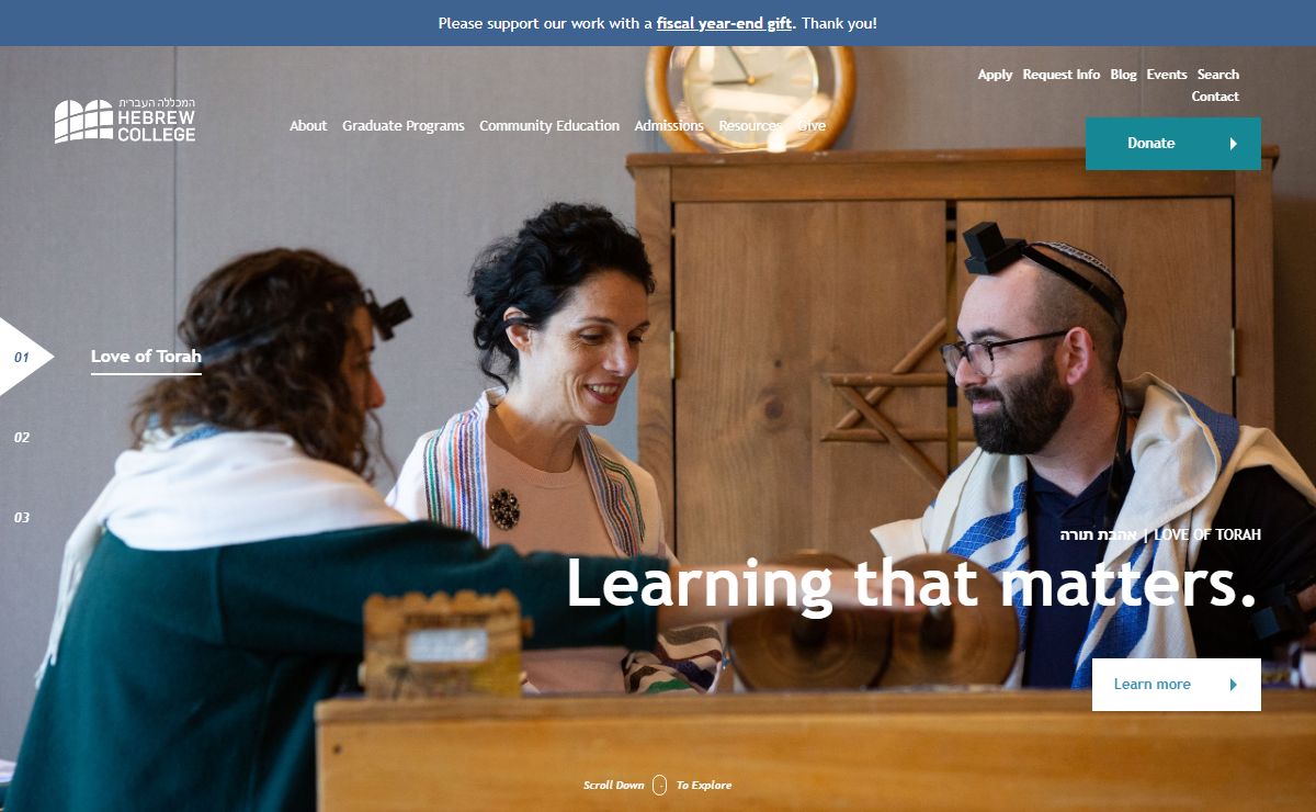 Hebrew College - A Private, Not-for-Profit College of Jewish Studies in MA
