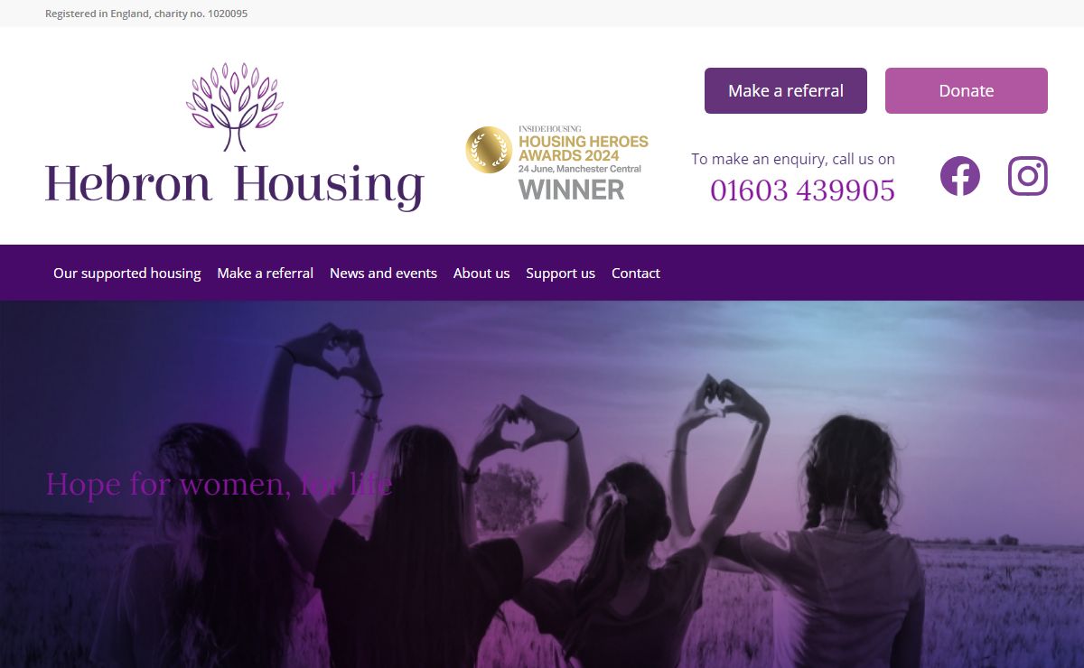 Supported housing for women | Hebron Housing