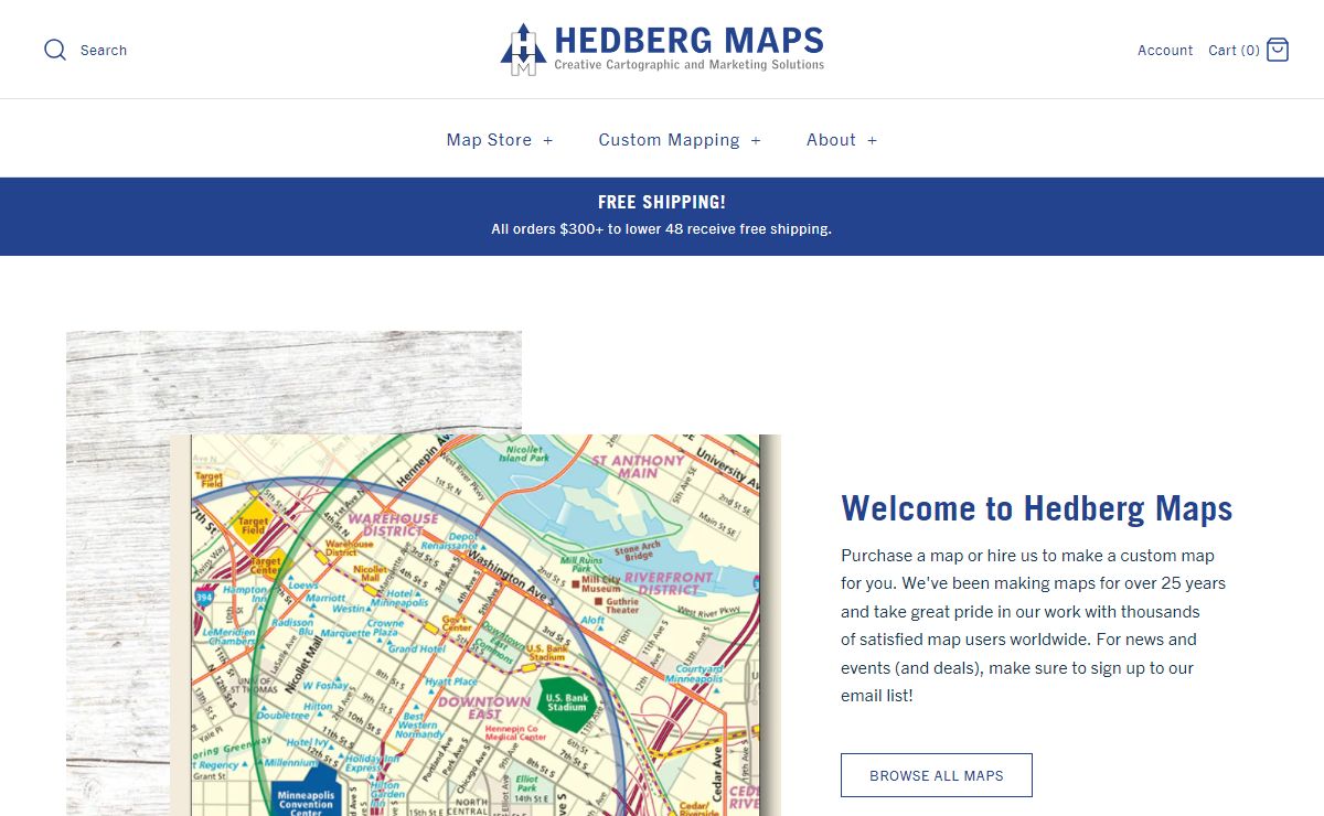 Hedberg Maps | Home of Great Folded Maps, Wall Maps, or Custom Maps!