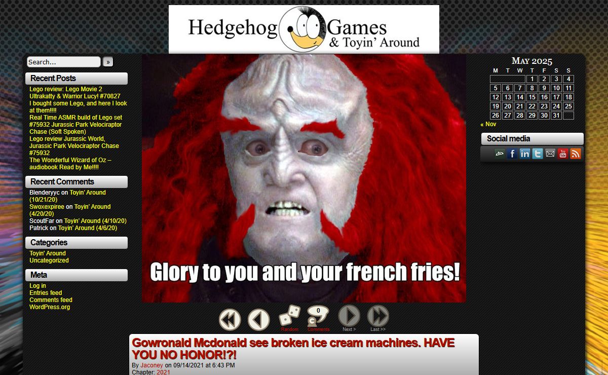 Hedgehog Games & Toyin' Around – Home of Hedgehog Studios and the Toyin' Around web comic