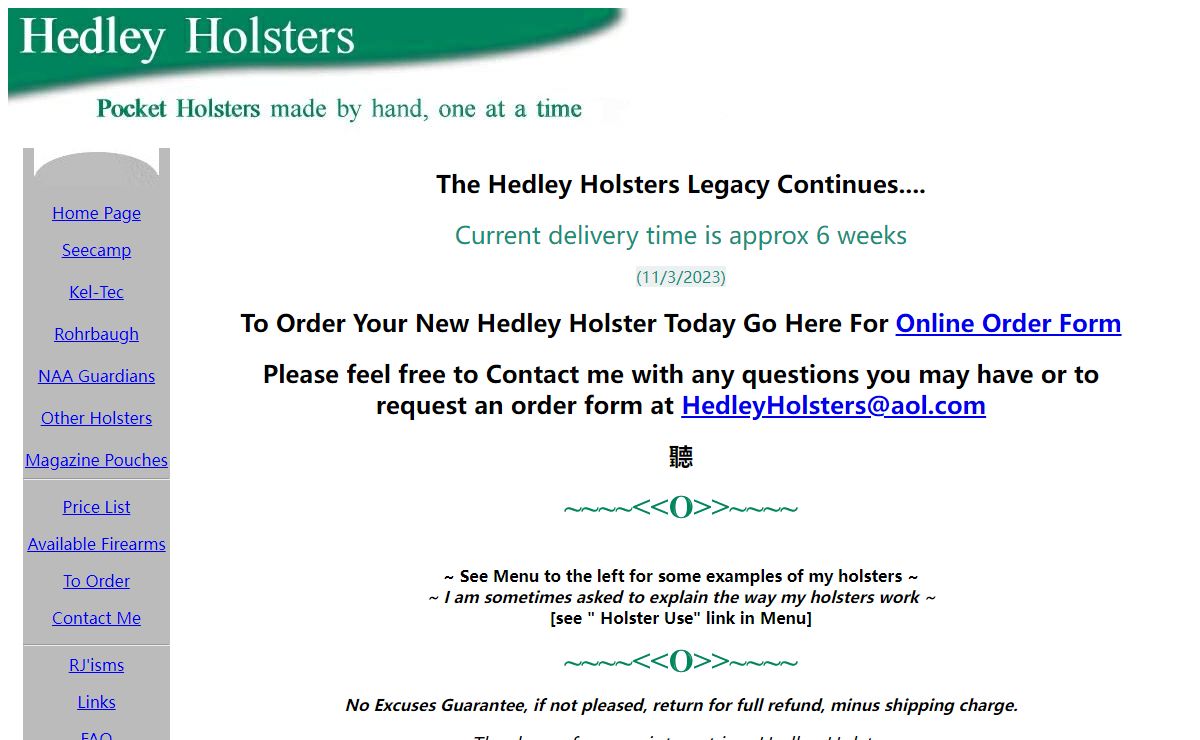 Hedley Pocket Holsters