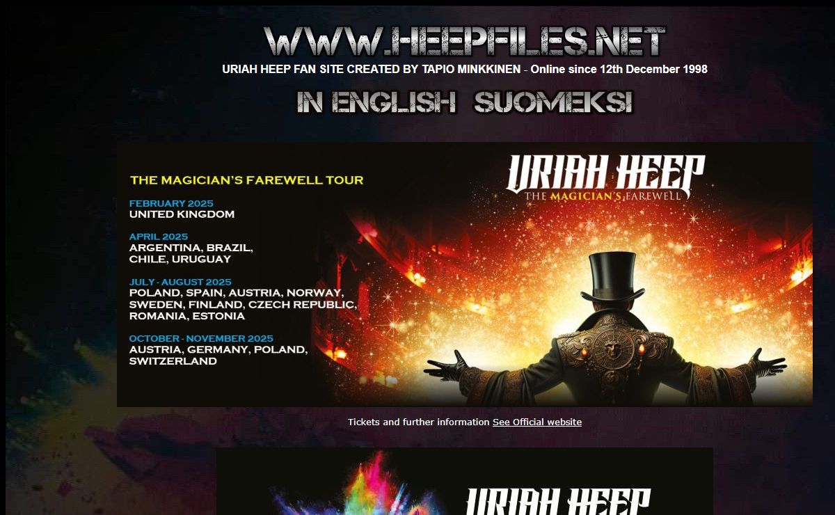 TAPIO MINKKINEN'S THE HEEPFILES - Complete Uriah Heep Discographies, Lyrics & more...