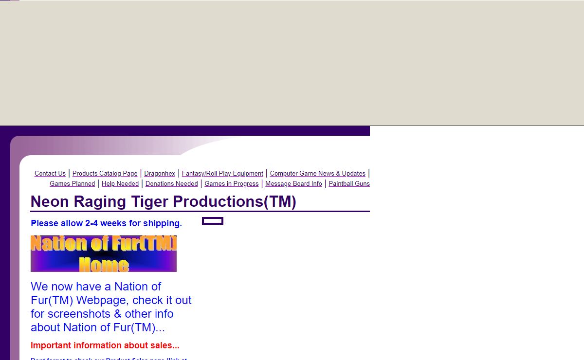 Neon Raging Tiger Productions(TM)