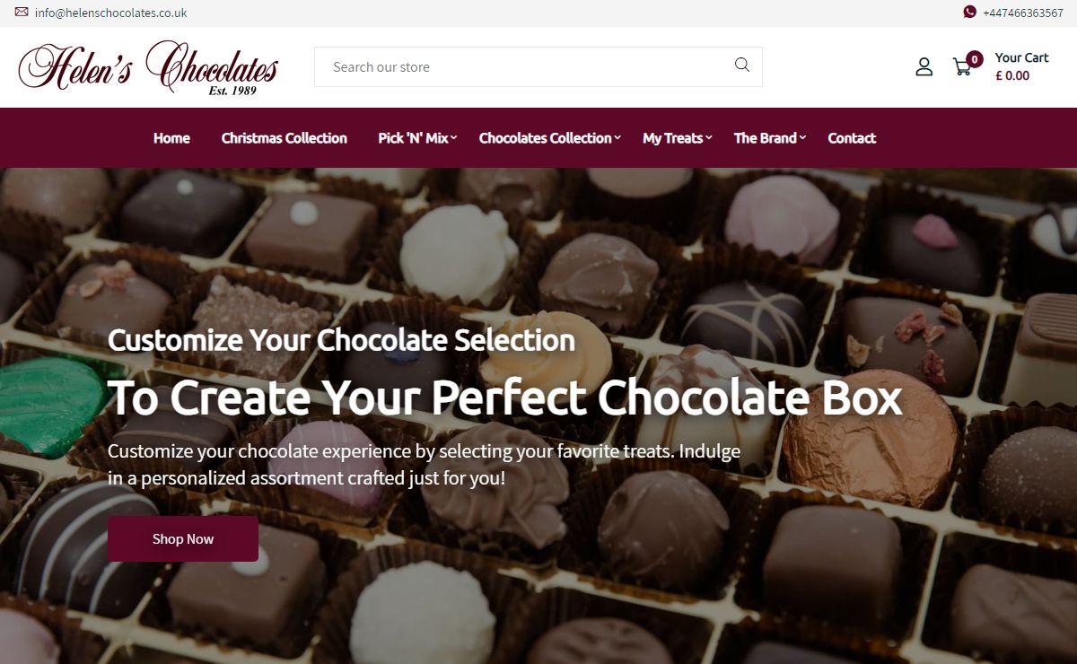 Buy Online Premium Luxury Handmade Chocolates Gifts Boxes in Uk – Helen’s Chocolates