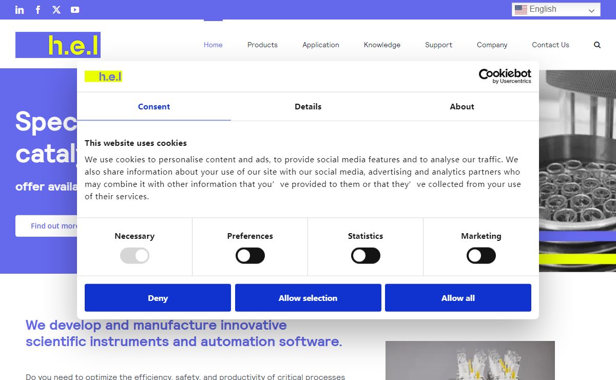 Manufacturer of Scientific Instruments and Software | H.E.L Group