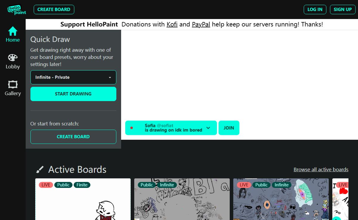 HelloPaint: Online Collaborative Painting
