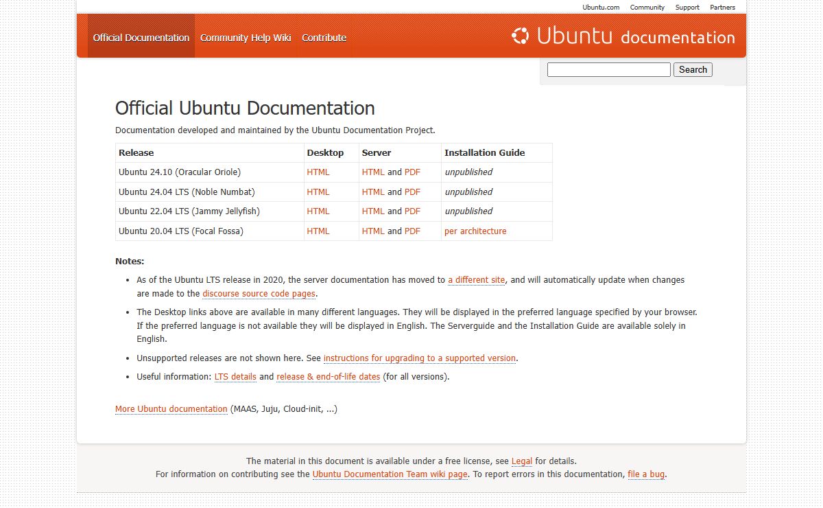 Official Ubuntu Documentation