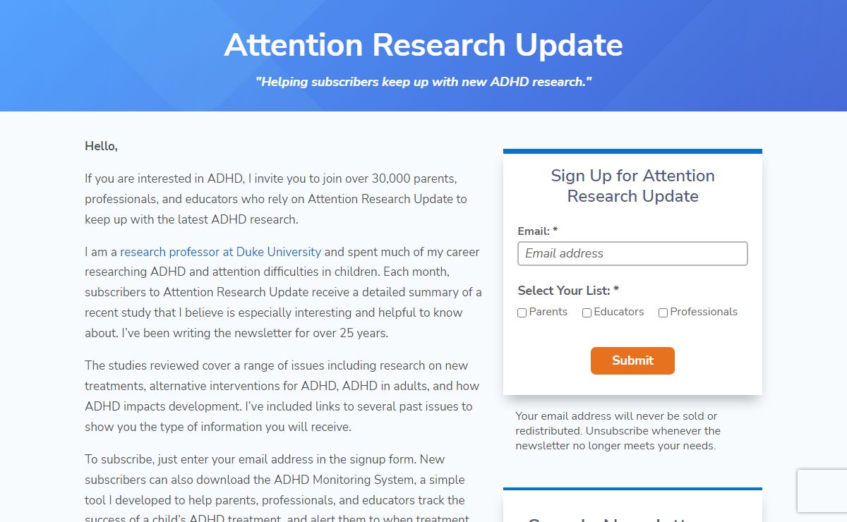 Home - Attention Research Update