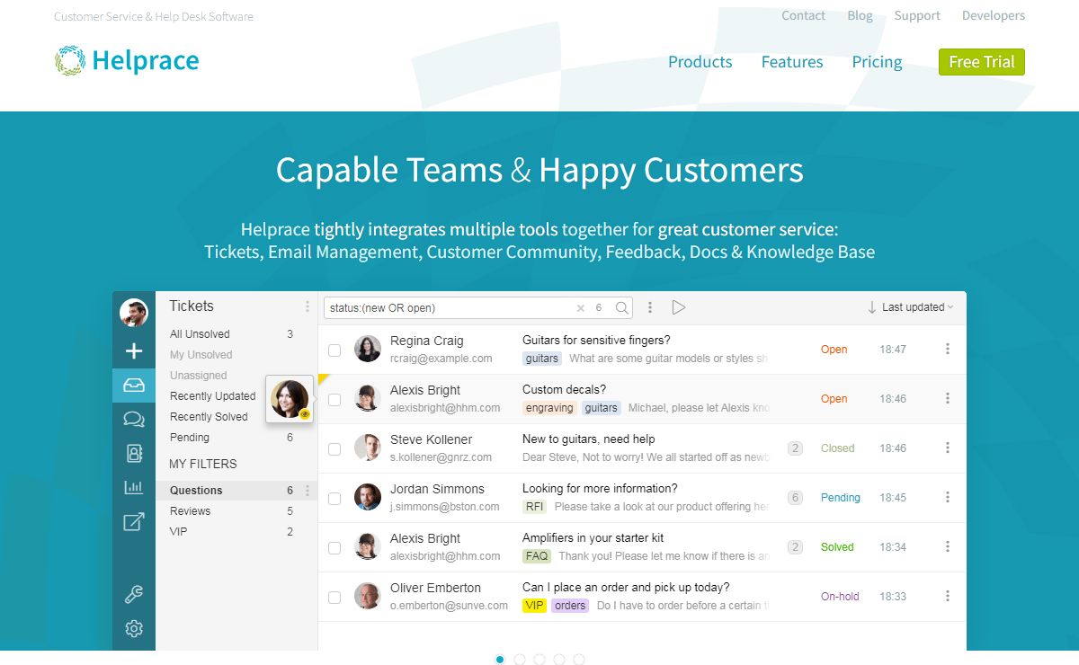 Customer Service | Help Desk Software for Customer Support | Helprace