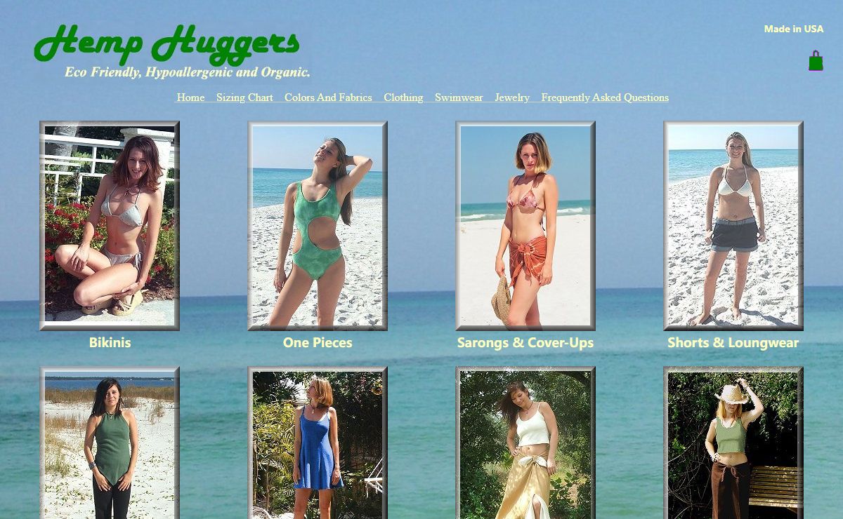 Organic Eco-Friendly hypoallergenic women's clothing and swimwear USA.
