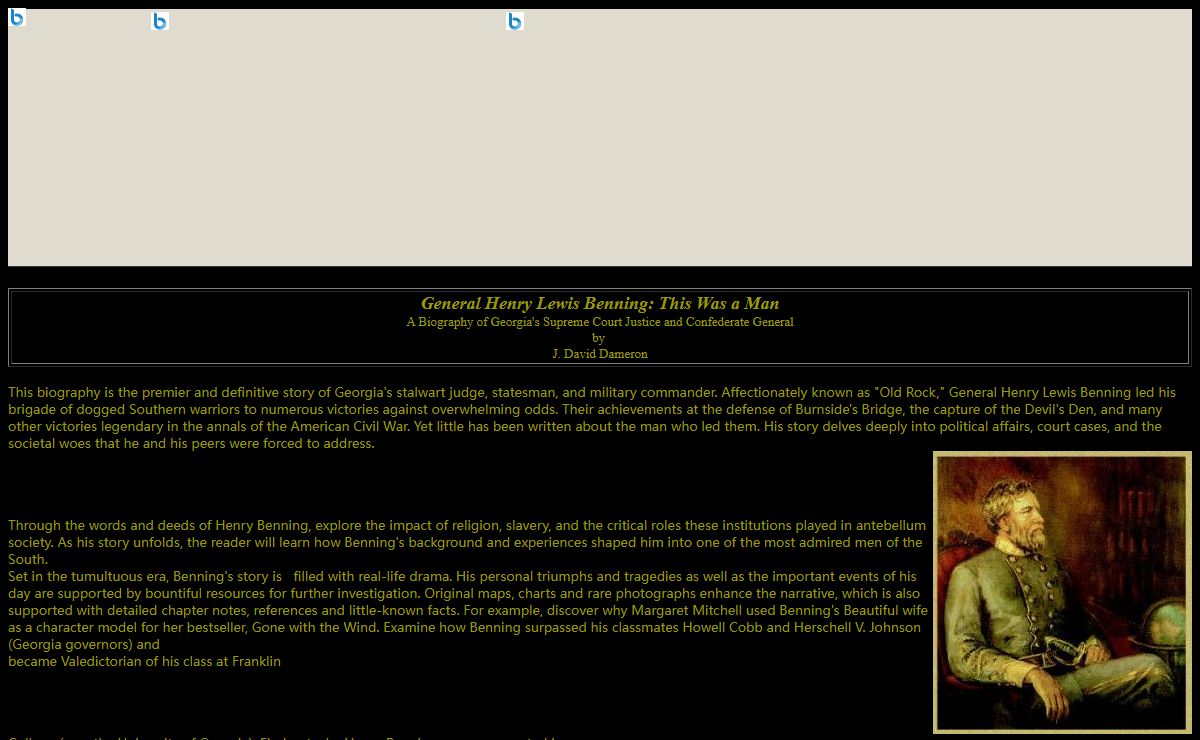 General Henry Lewis Benning: This Was a Man