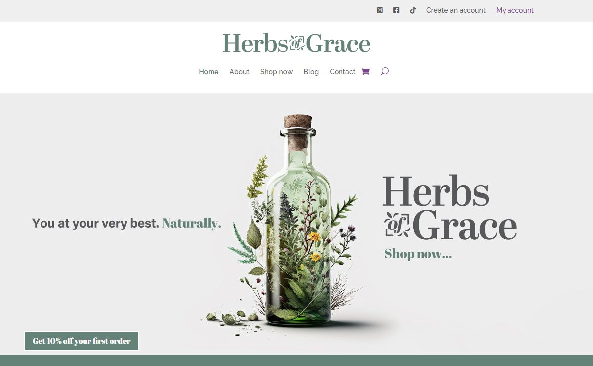 Herbal supplements from Herbs of Grace | Natural healthy life | UK