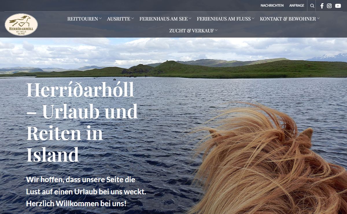 Herríðarhóll – Urlaub und Reiten in Island