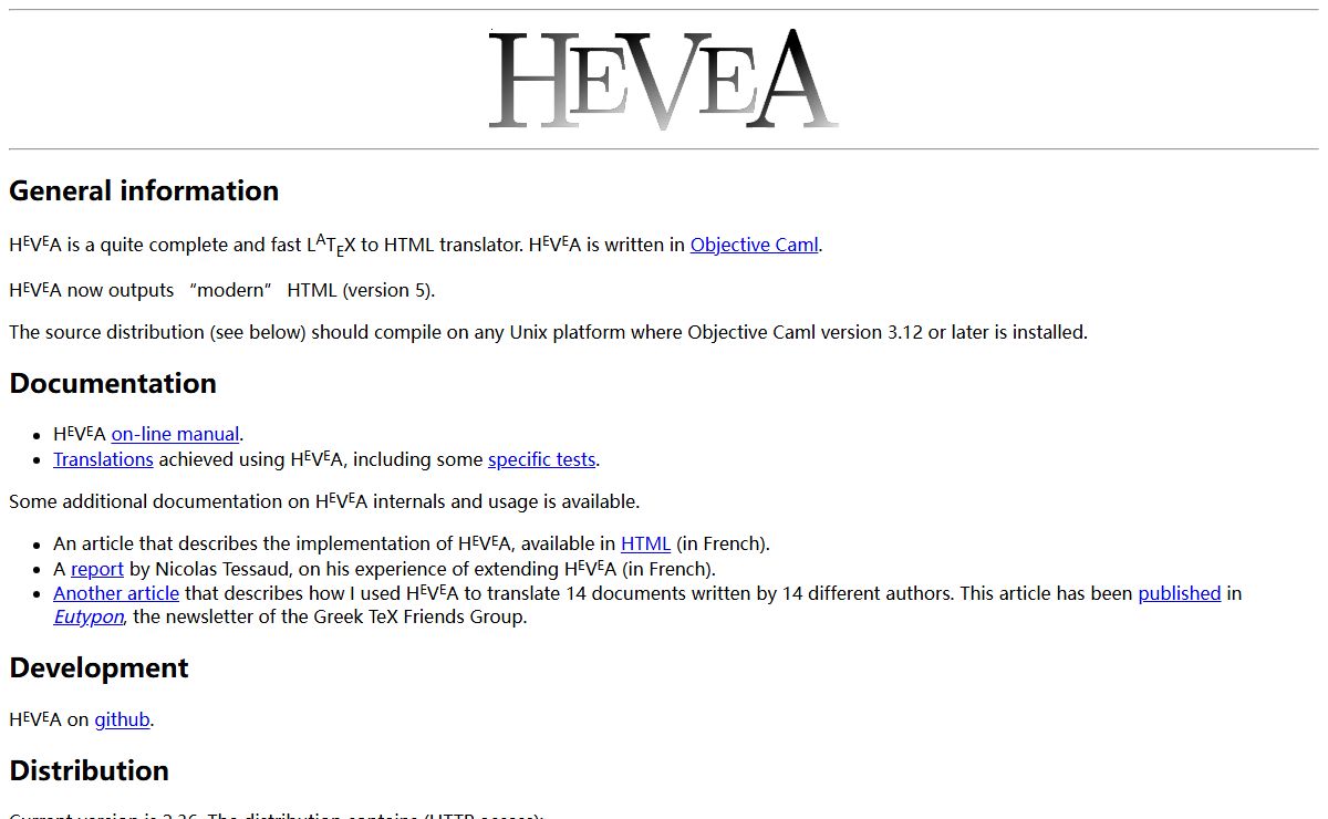 The HEVEA Home page