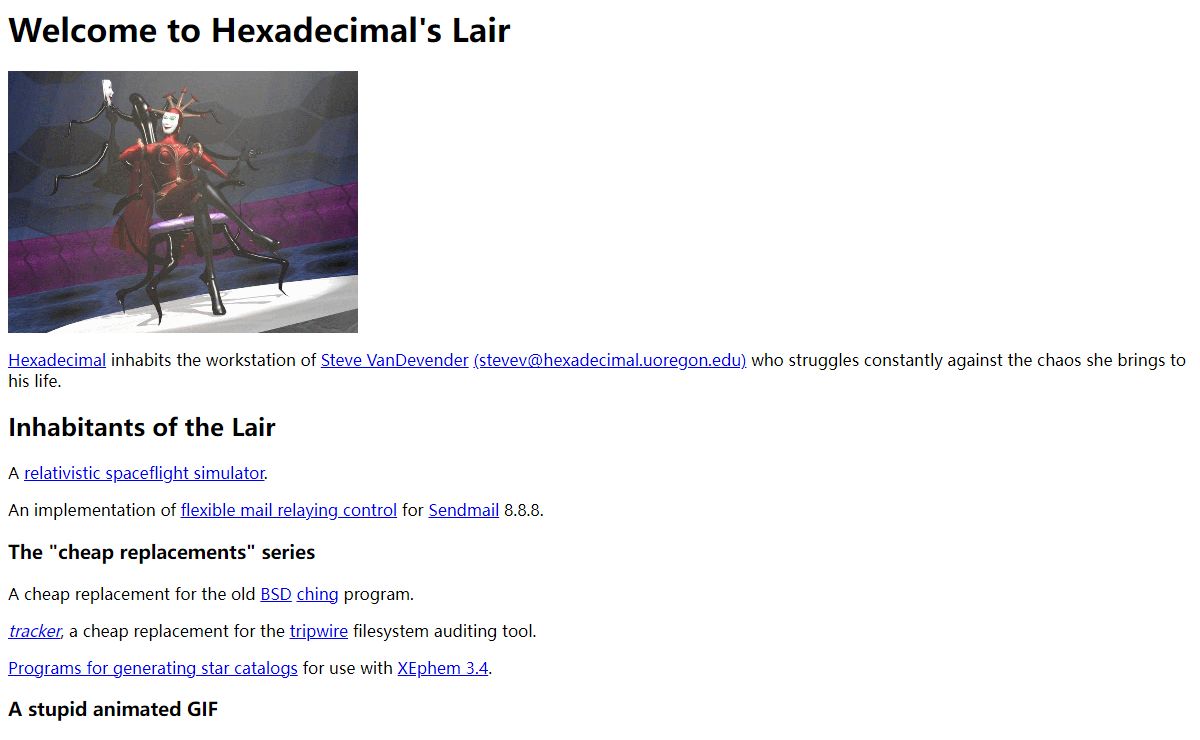 Welcome to Hexadecimal's Lair