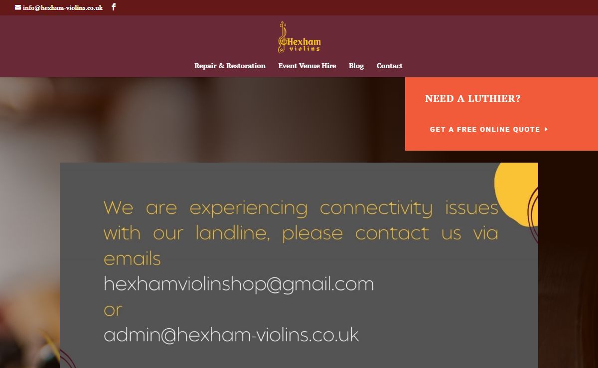 The Violin Shop Hexham | The Violin Shop