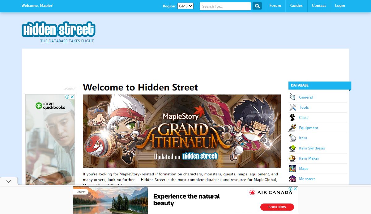 Hidden Street | GMS 1.61, SEA 1.49, EMS 1.11, KMS 1.2.207, JMS 3.21 | The Database Takes Flight