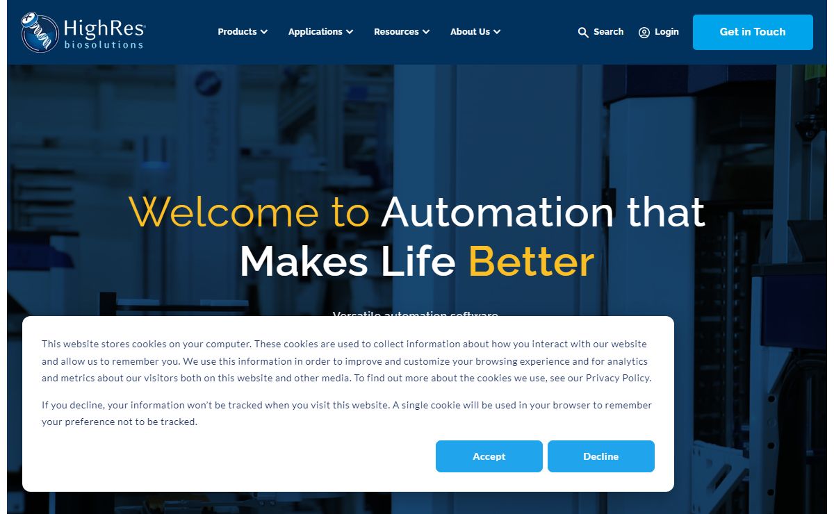 Cutting-edge Lab Automation - HighRes Biosolutions