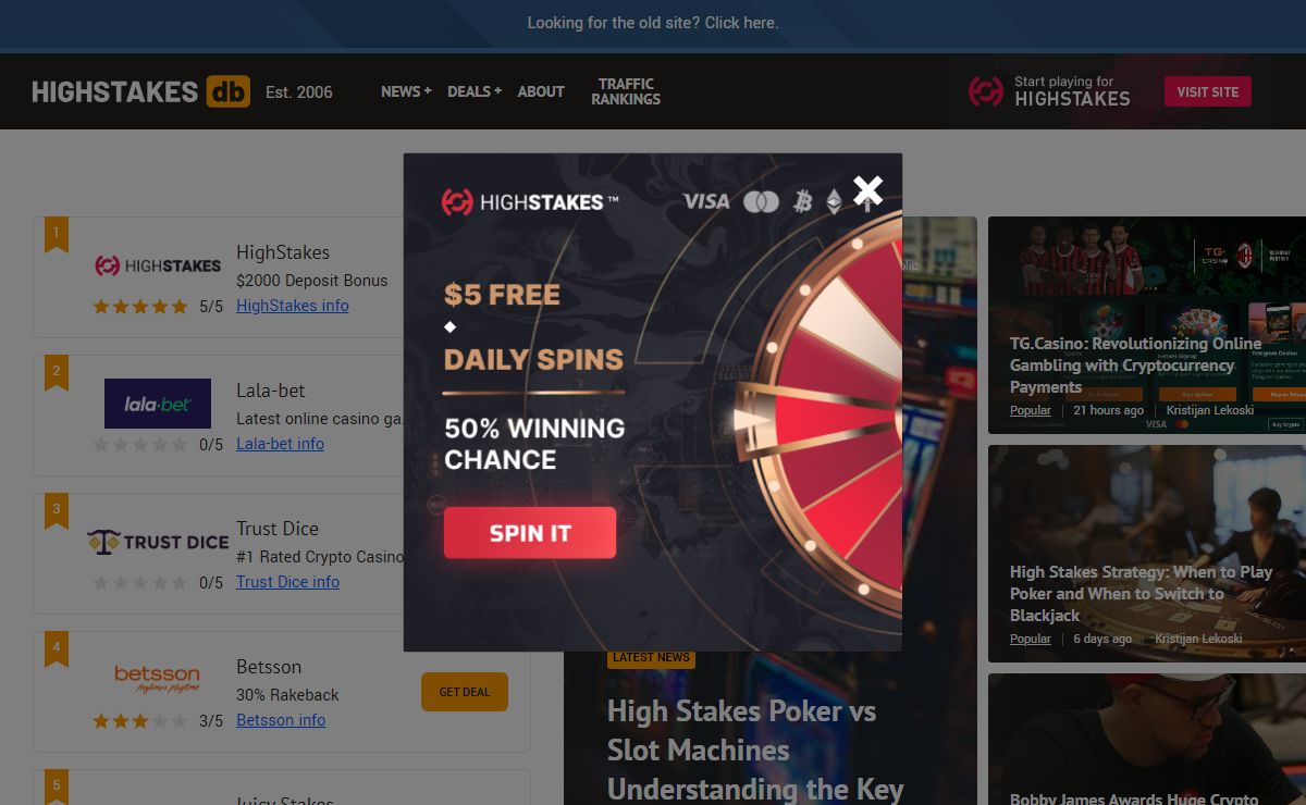 HighStakesDB - 💎 High Stakes Poker, News, Deals