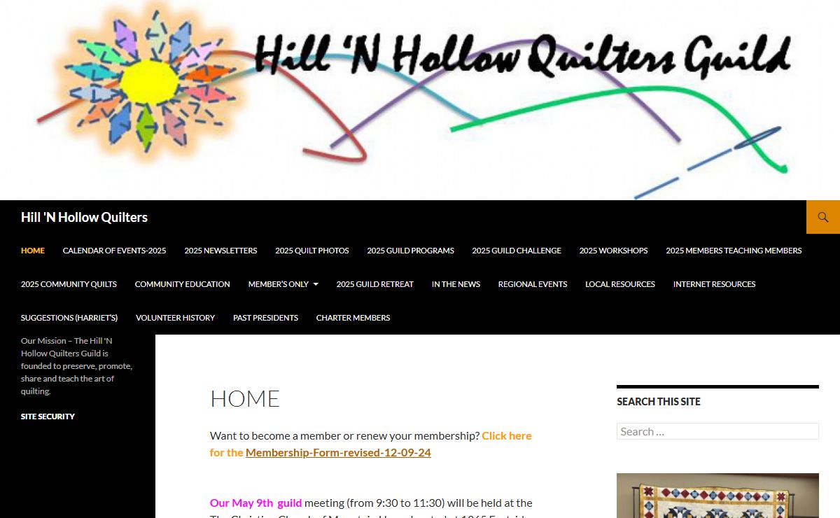 Hill 'N Hollow Quilters | Our Mission – The Hill 'N Hollow Quilters Guild is founded to preserve, promote, share and teach the art of quilting.