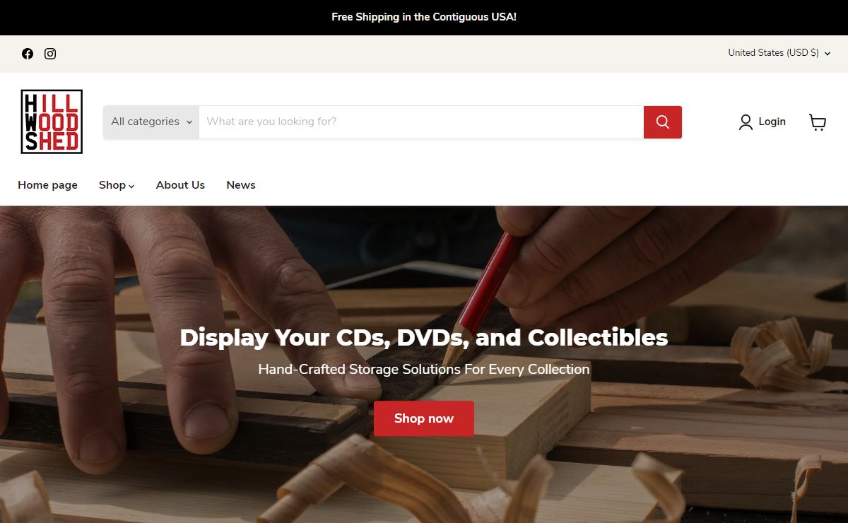 Hill Wood Shed - CDracks.com - Storage for media, books & collectibles