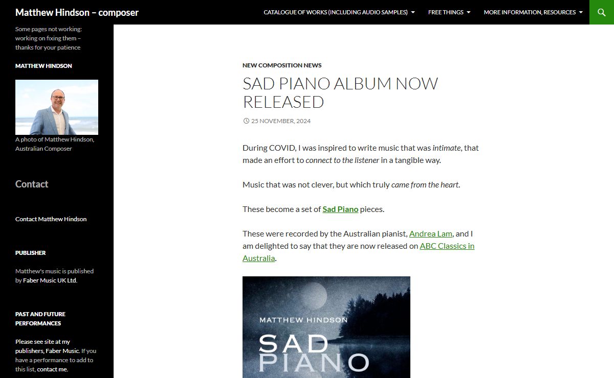 Matthew Hindson – composer | Some pages not working: working on fixing them – thanks for your patience
