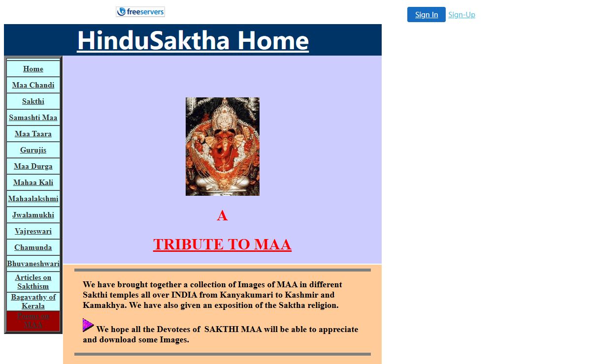 Excellent images of Deities of various Devi temples from Kanyakumari to Kashmir.An exposition of the Saktha religion.