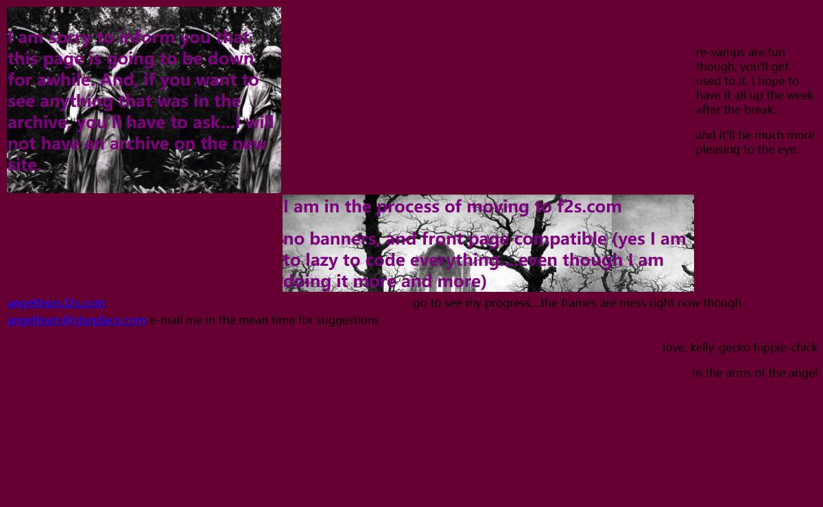 I am sorry to inform you that this page is going to be down for awhile